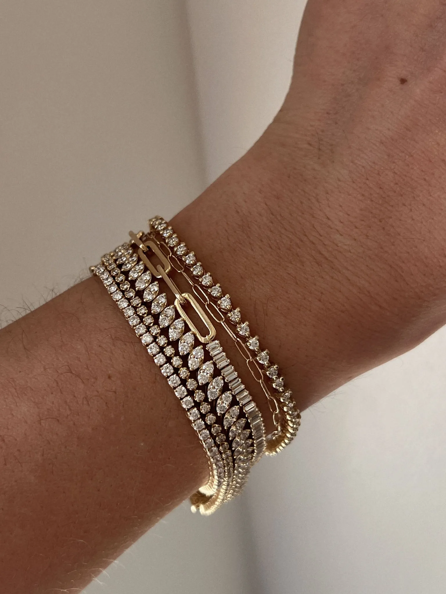 Diana Tennis Bracelet 3.20ctw Yellow Gold