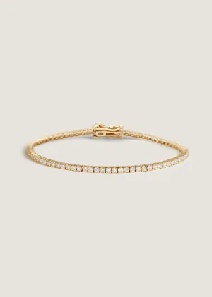 Diana Tennis Bracelet 3.20ctw Yellow Gold