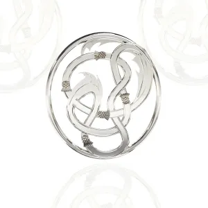Edinburgh Flow Scottish Celtic Thistle Brooch