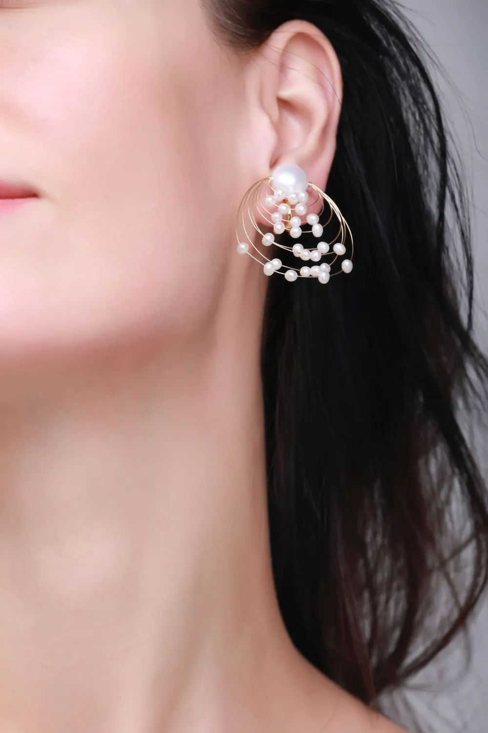 Embellished Series Planetary Orbit Studs Earrings Ear Clips