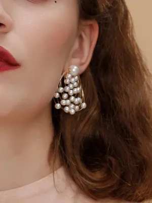 Embellished Series Planetary Orbit Studs Earrings Ear Clips