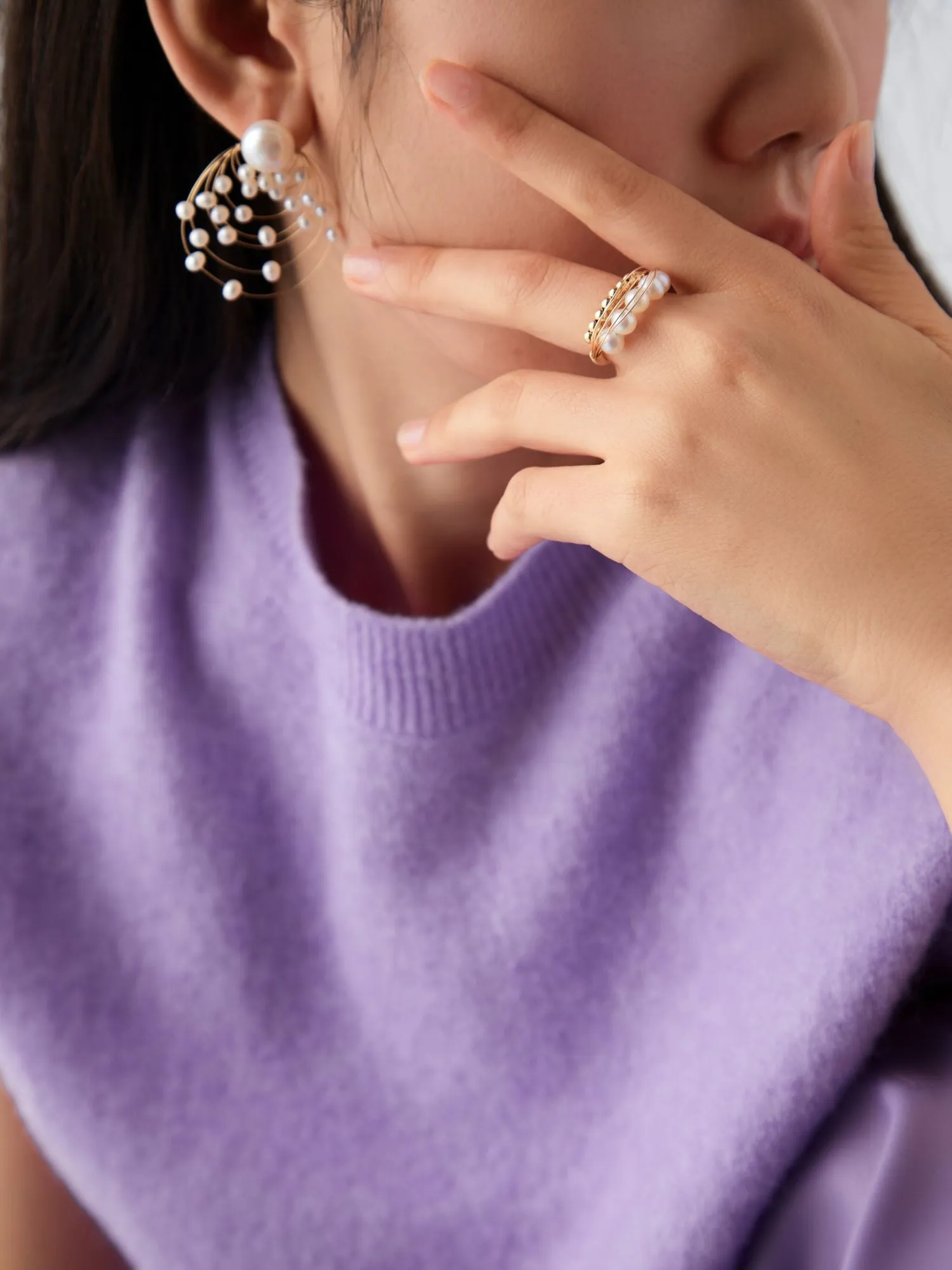 Embellished Series Planetary Orbit Studs Earrings Ear Clips