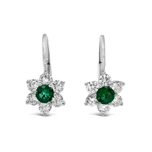 Emerald & Diamond Drop Earrings