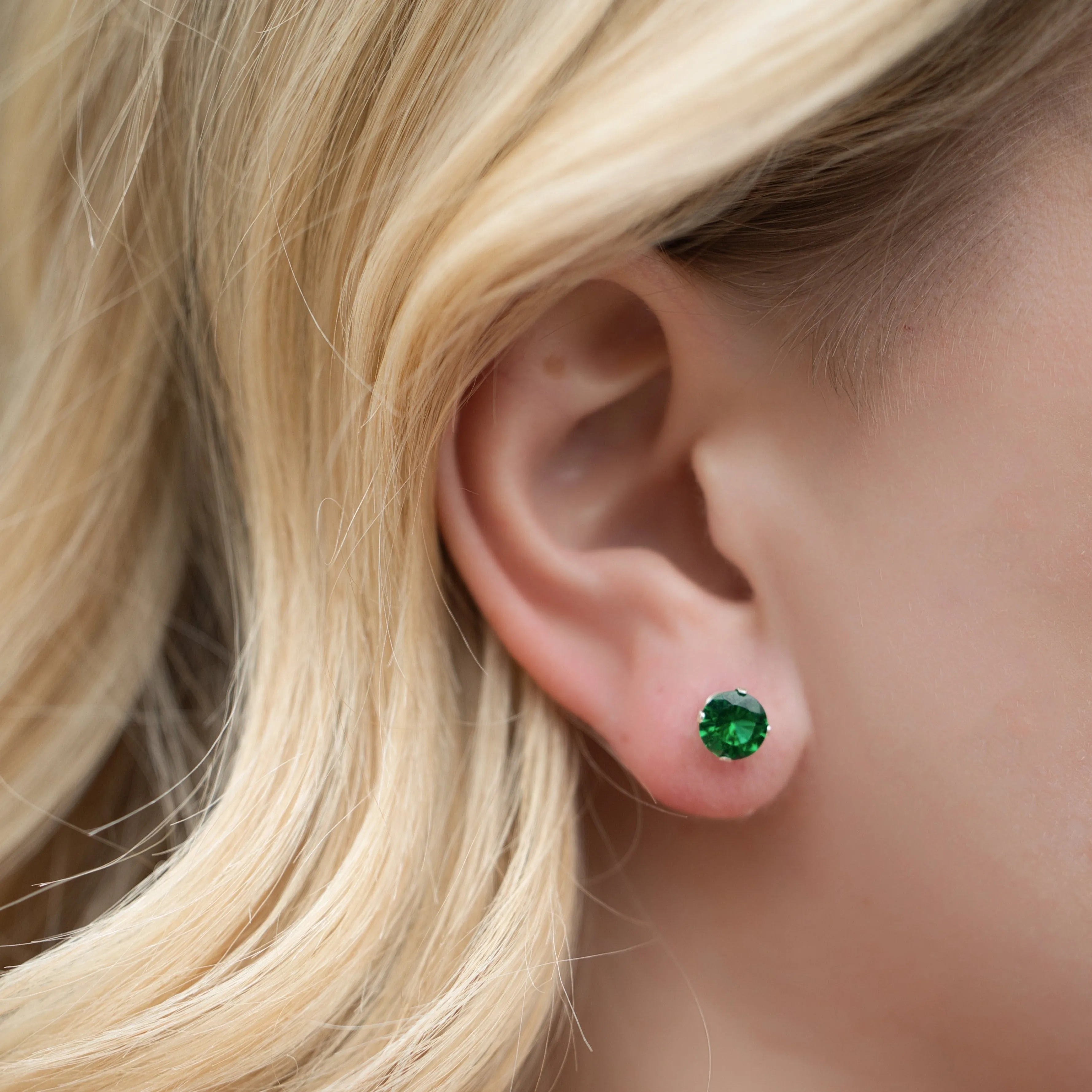 Emerald Birthstone Earrings