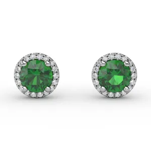 Fana 14k White Gold Dazzling Brilliant Cut Stud Earrings