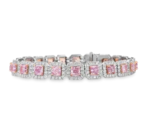 Fancy Pink Diamond Bracelet, 6.47 carats