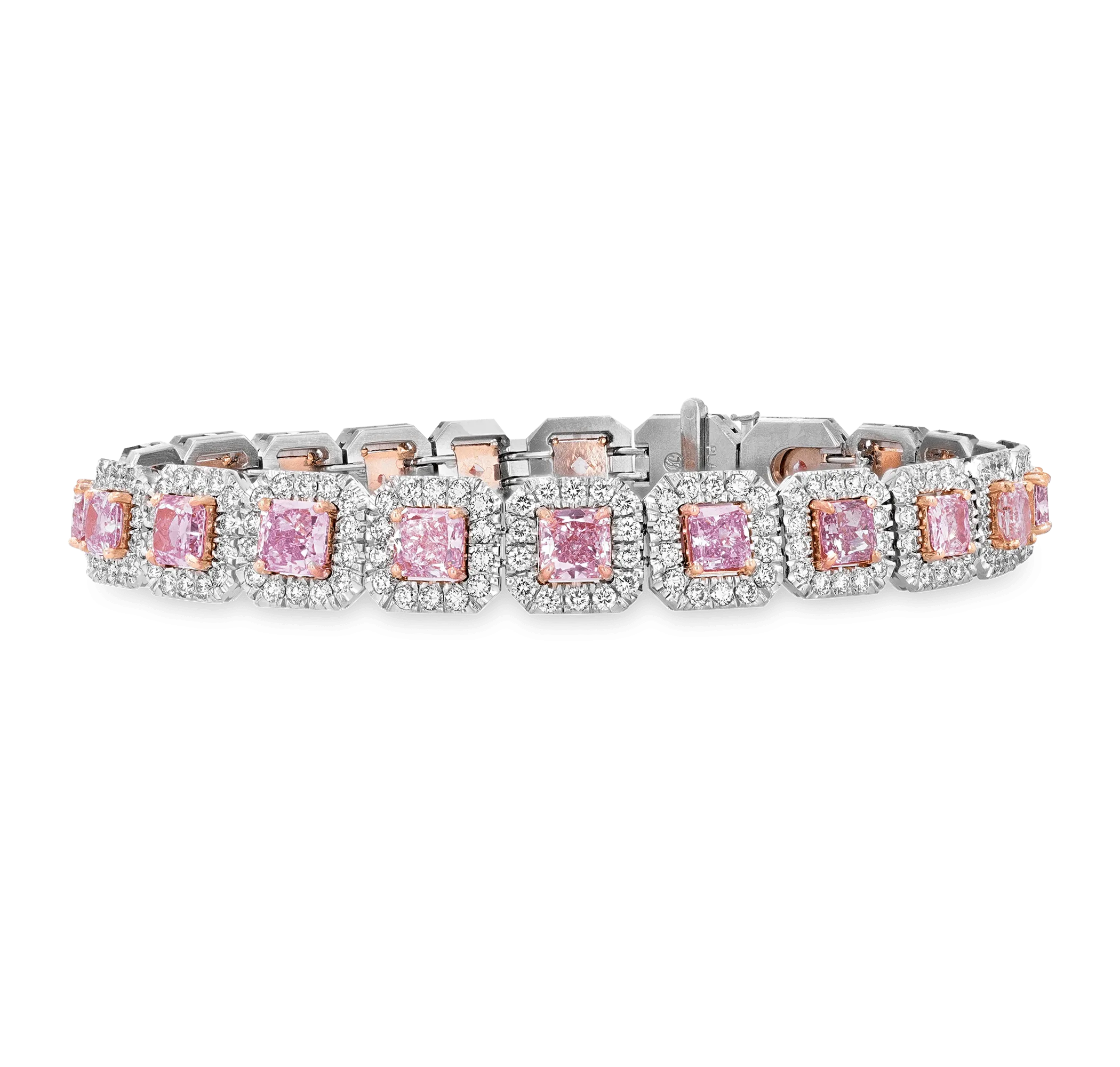 Fancy Pink Diamond Bracelet, 6.47 carats
