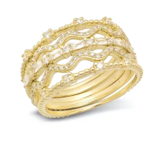 Five band “stackable”  Diamond weight- .65