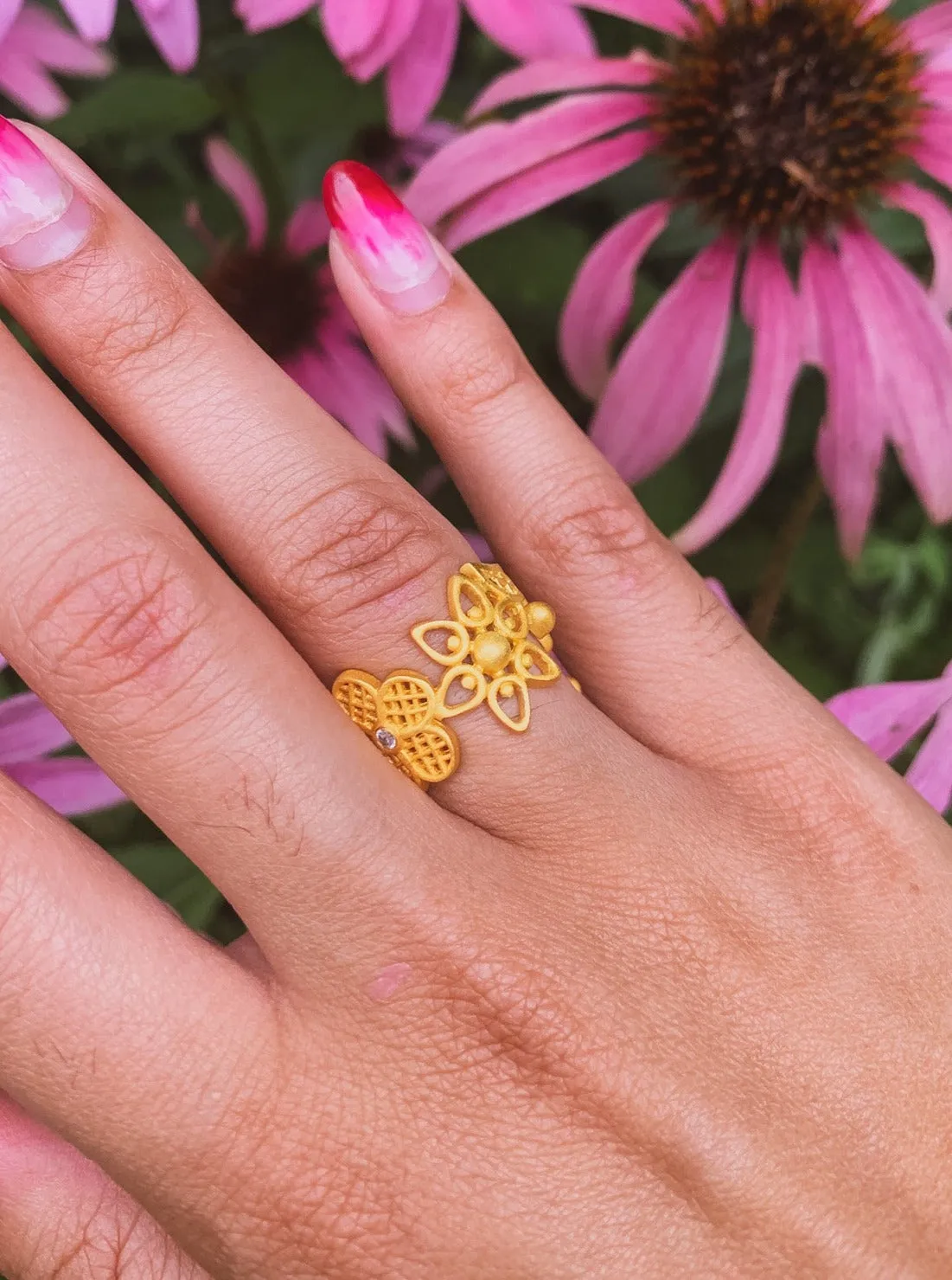 Floral Filigree Ring