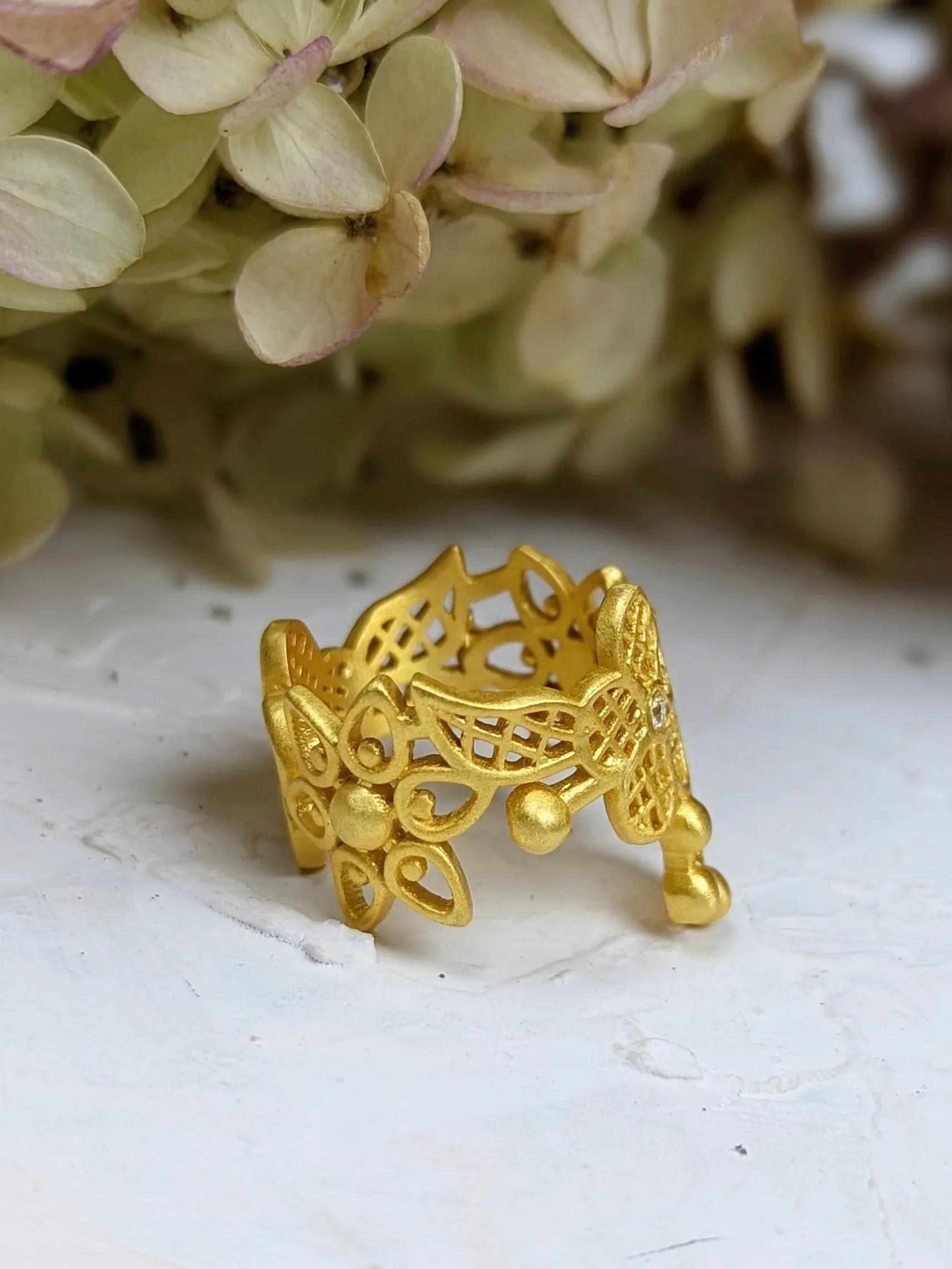 Floral Filigree Ring