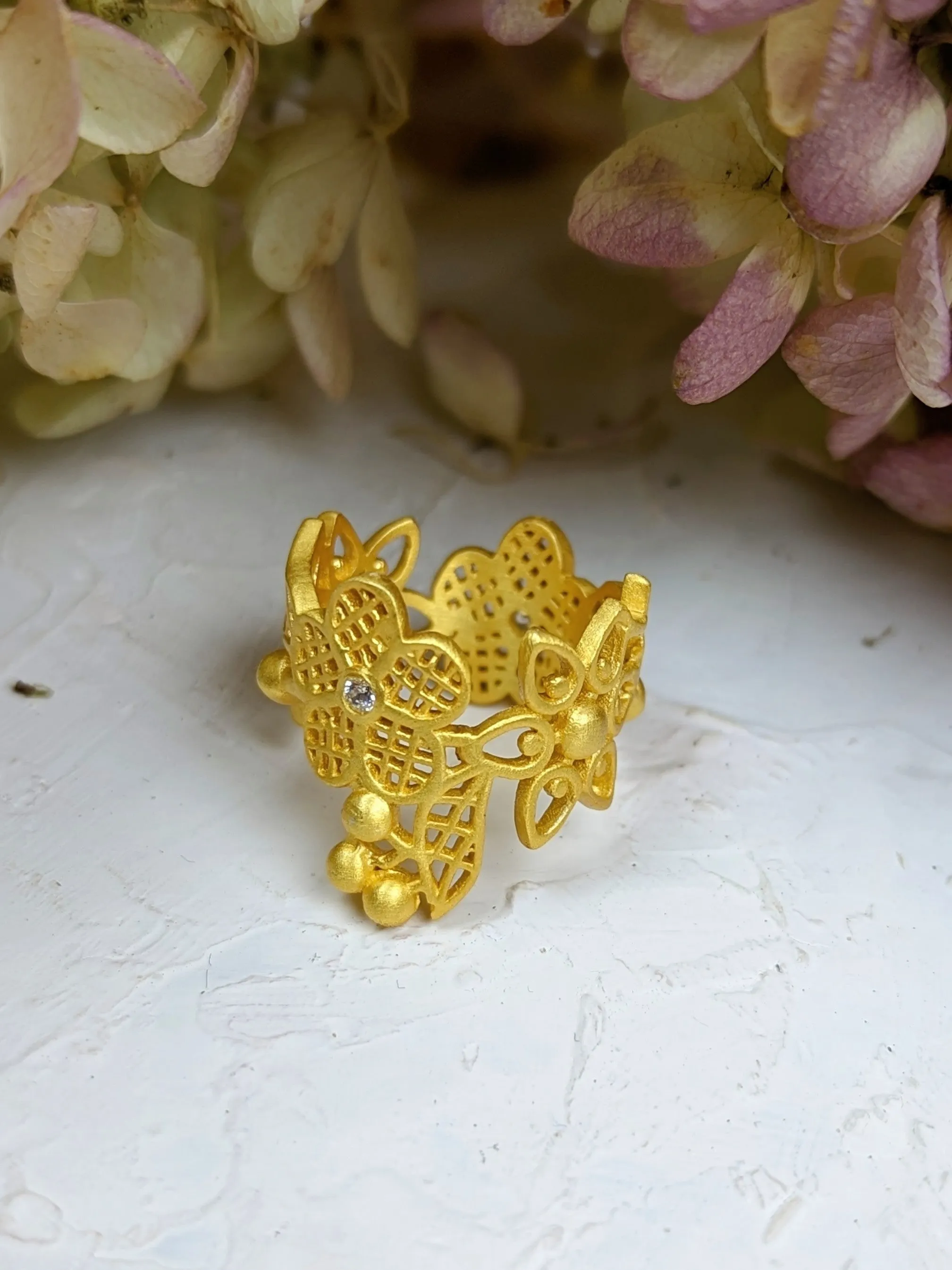 Floral Filigree Ring