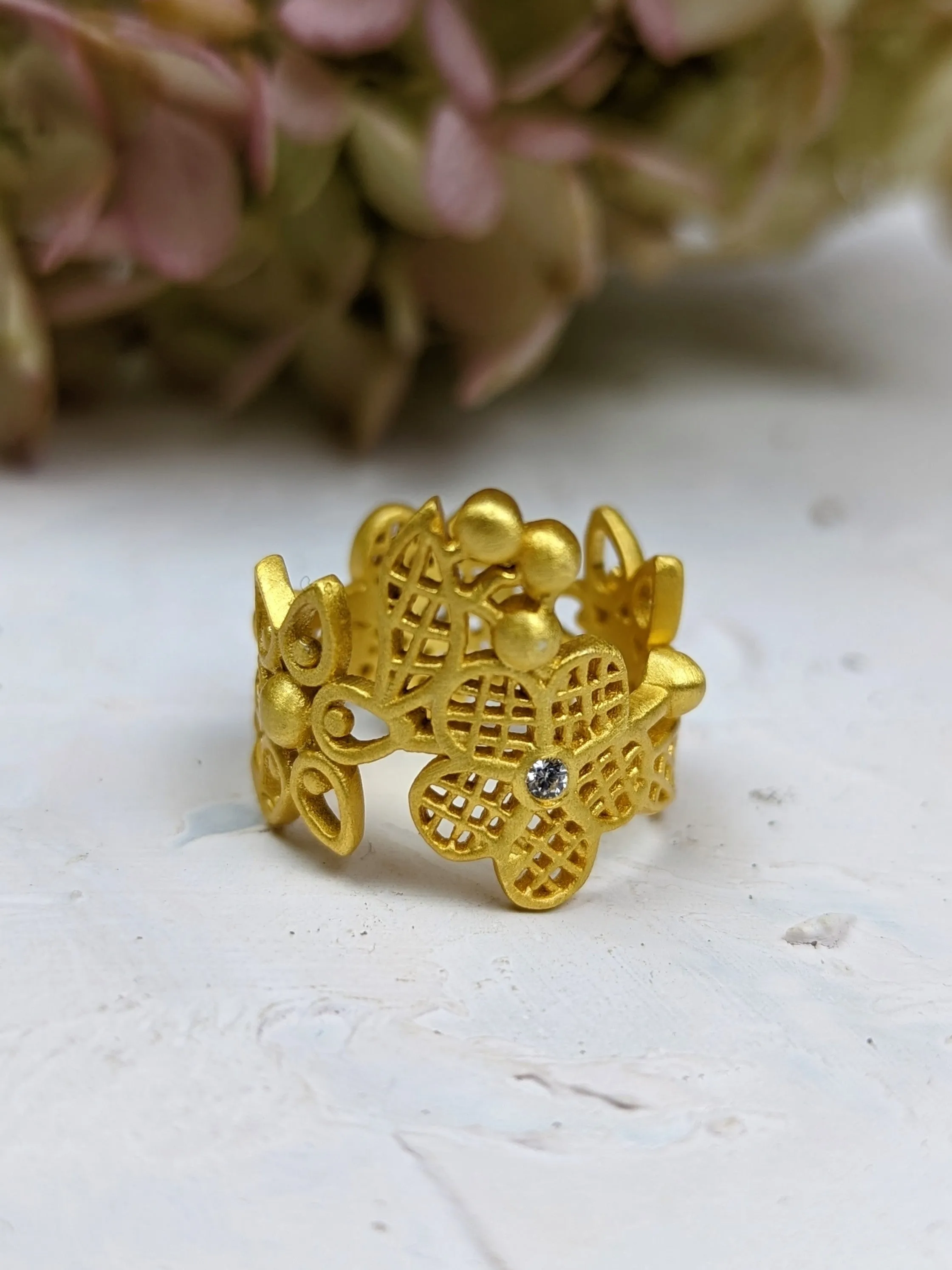 Floral Filigree Ring