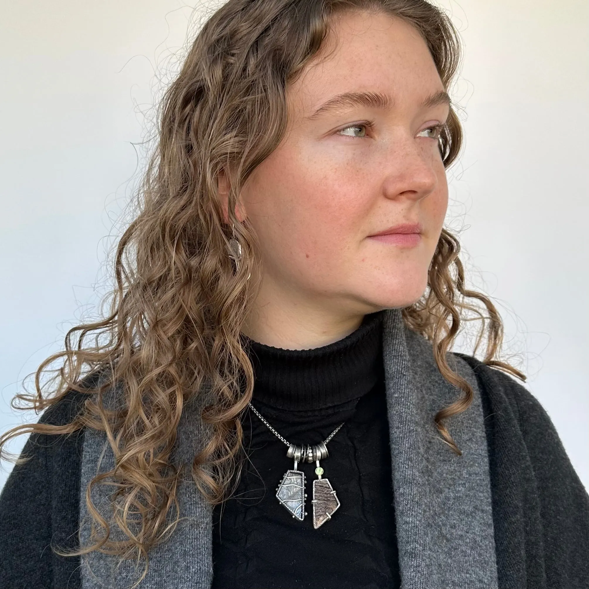 Fossilized Tortoise Shell Necklace