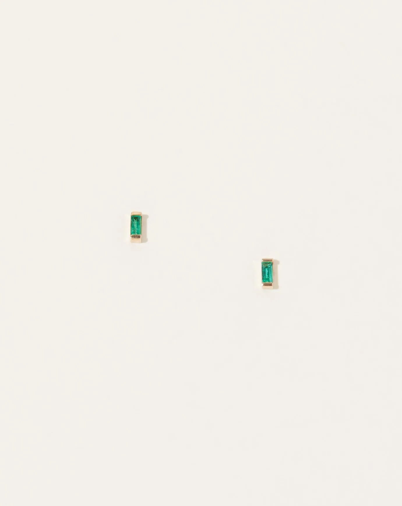 Galana Stud with Emeralds in 14k Yellow Gold