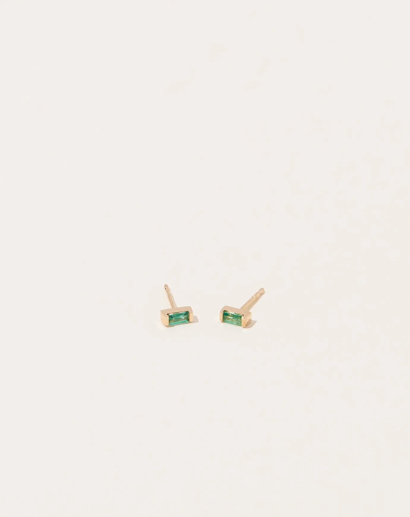 Galana Stud with Emeralds in 14k Yellow Gold