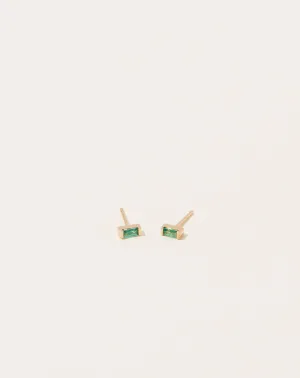 Galana Stud with Emeralds in 14k Yellow Gold