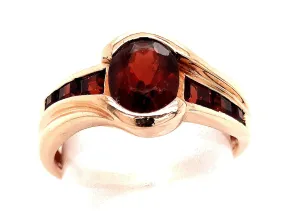 Garnet & Yellow Gold Dress Ring