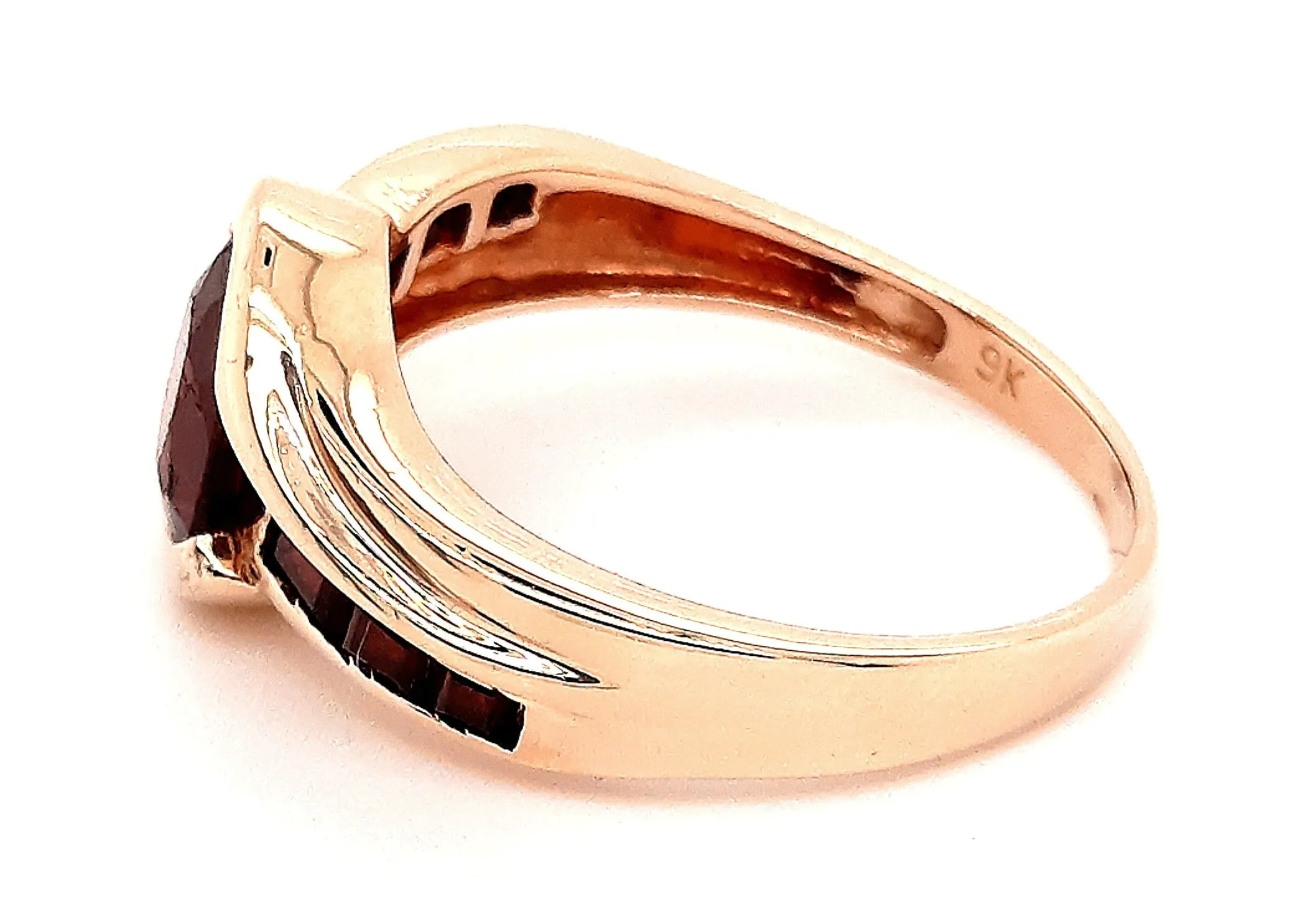 Garnet & Yellow Gold Dress Ring