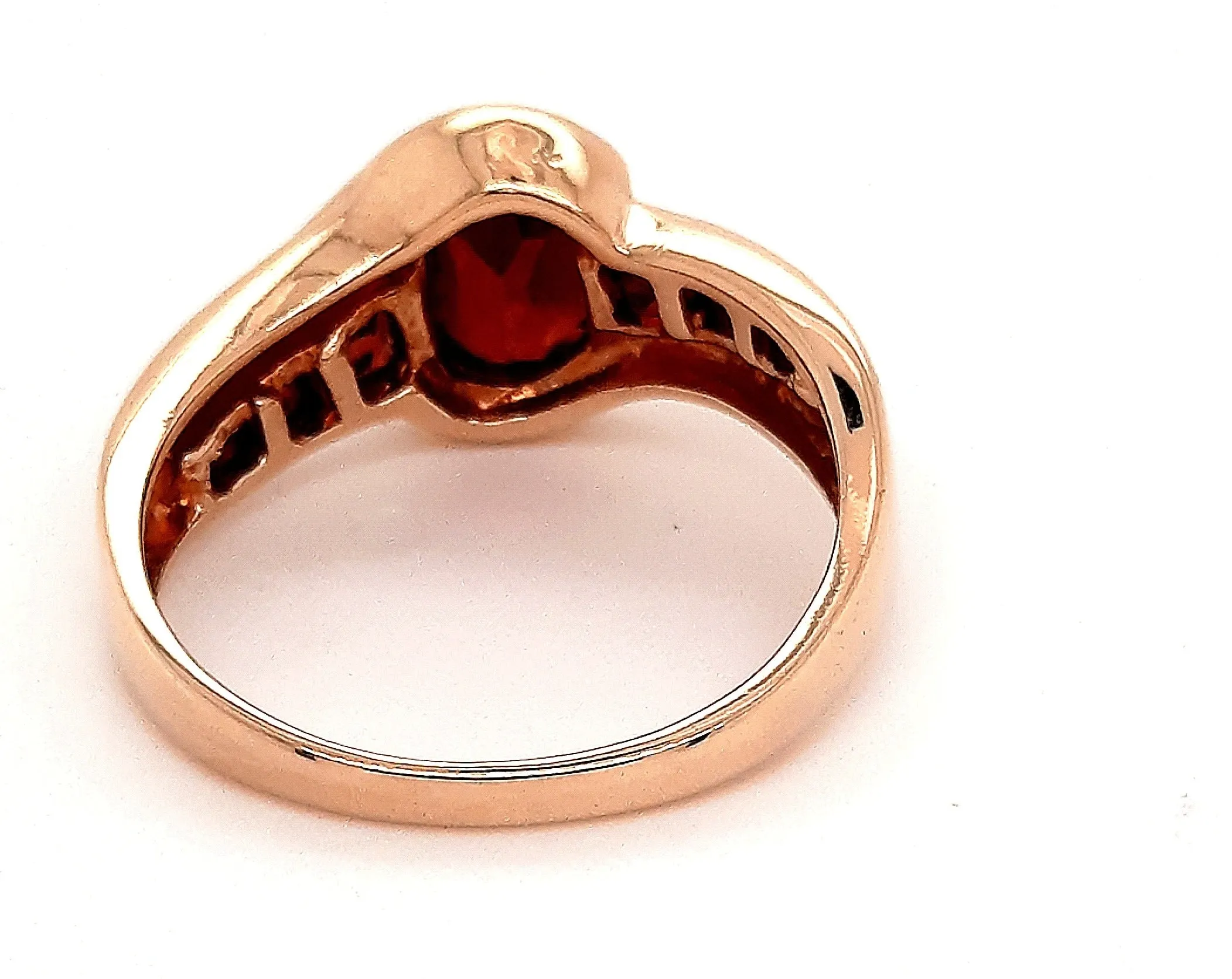 Garnet & Yellow Gold Dress Ring
