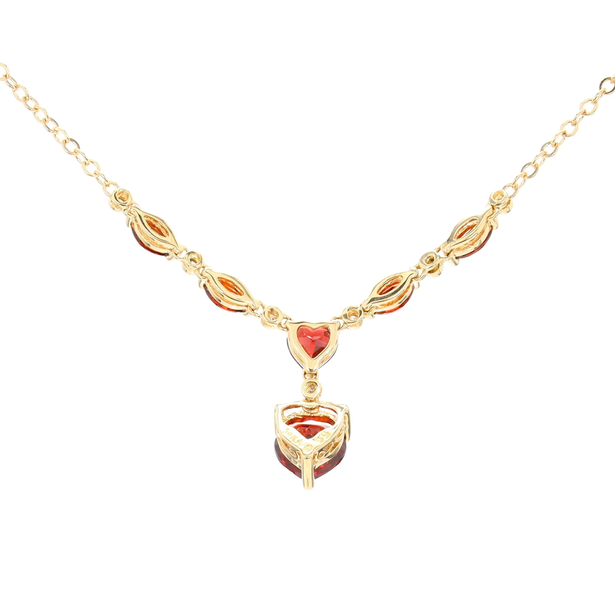 Garnet Heart Necklace