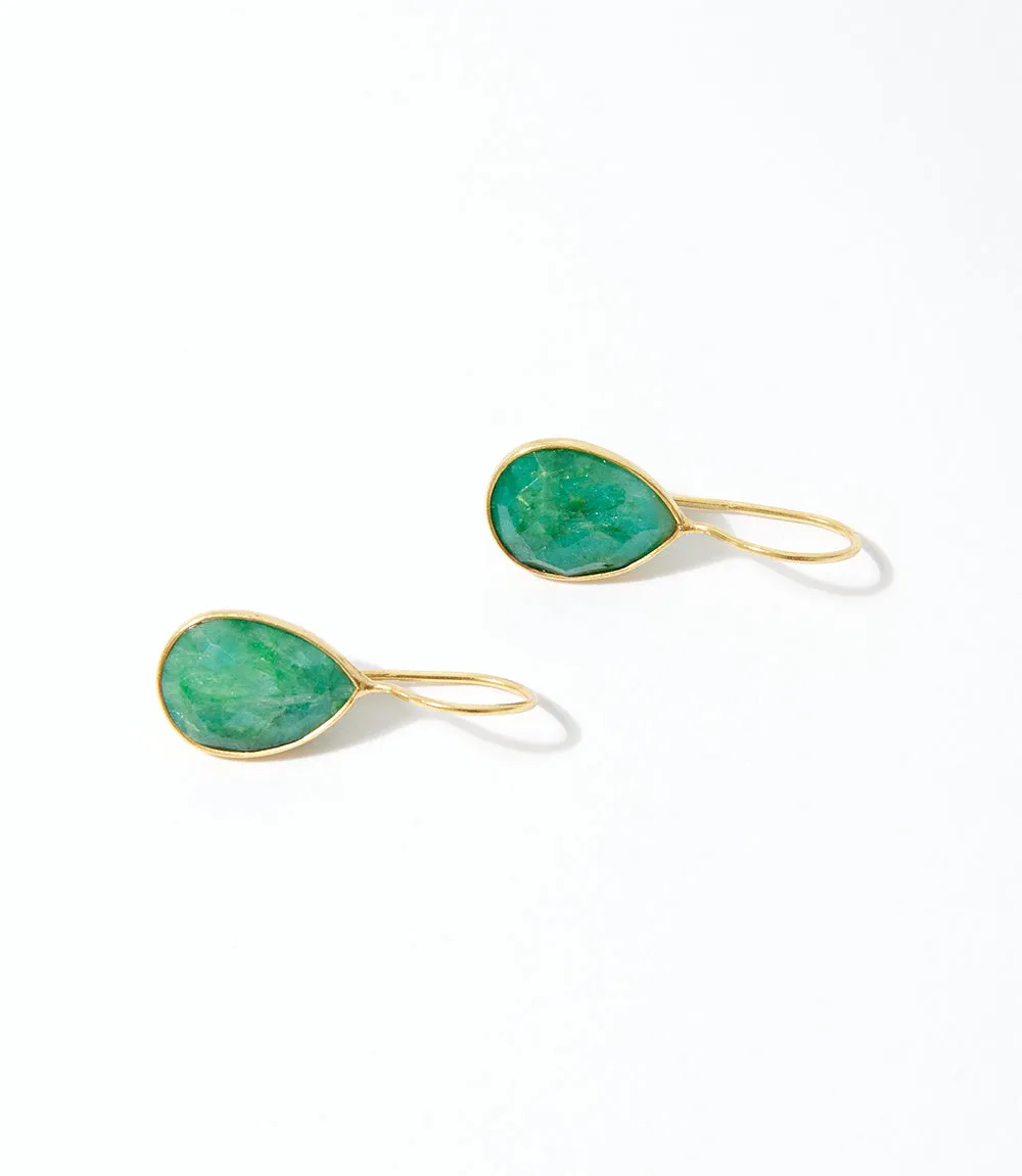 Gemstone Teardrop Earrings