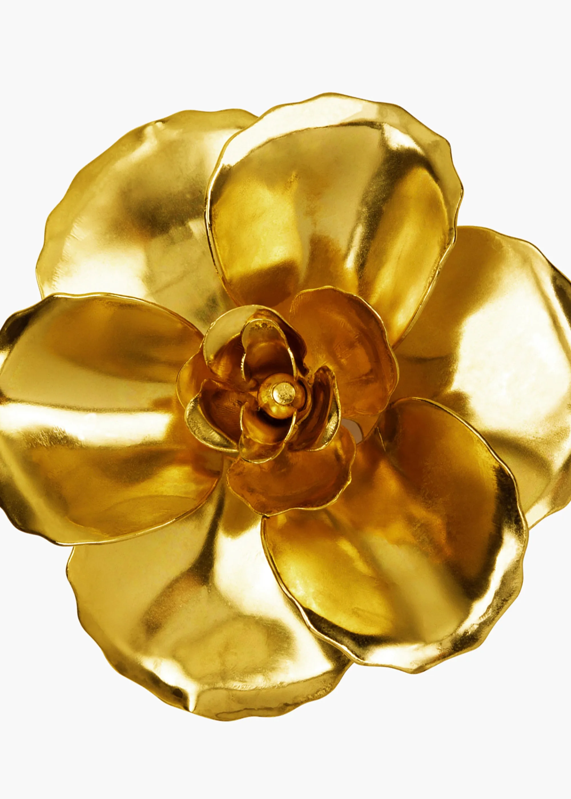 Gladiolus Brooch -- Gold