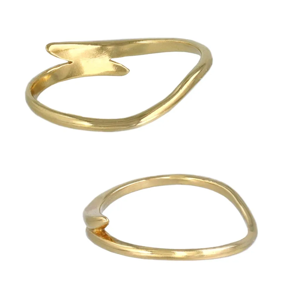 Gold Plated Crossover Band Ring