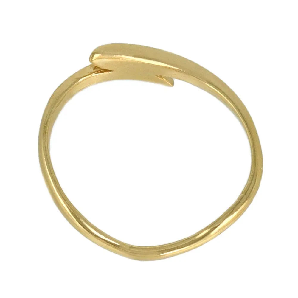 Gold Plated Crossover Band Ring