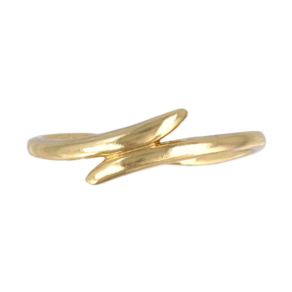 Gold Plated Crossover Band Ring