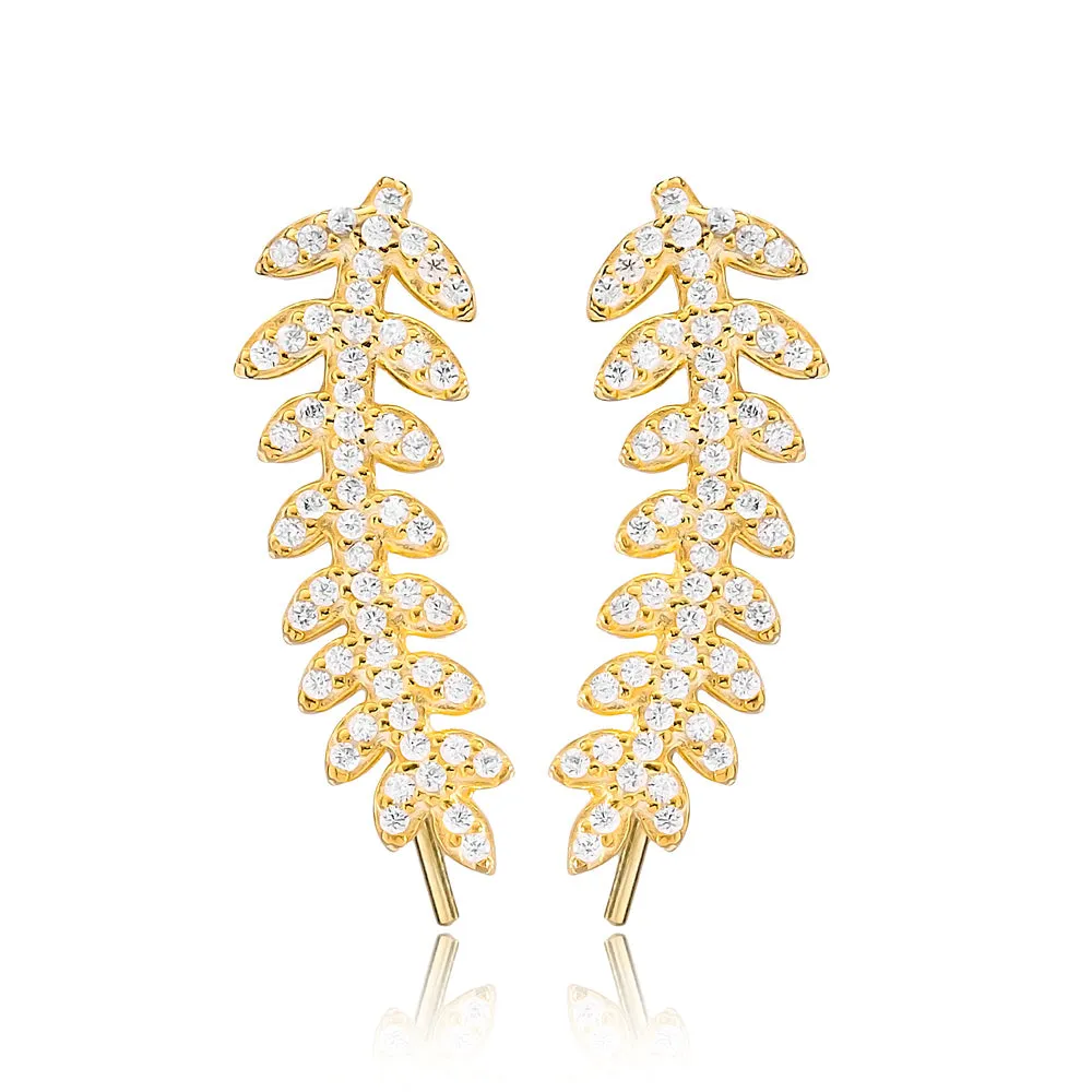 Gold Plated Sterling Silver Fern Ear cuff
