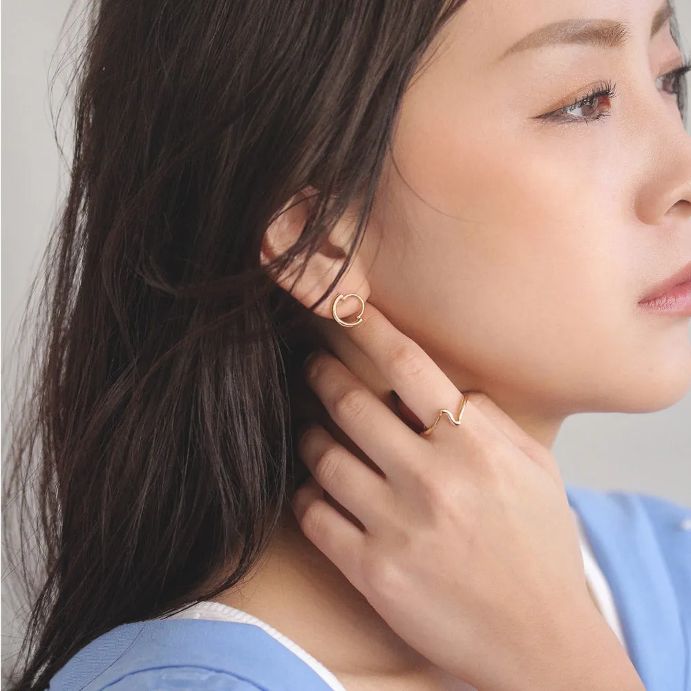 Gold Plated Wave Band Ring