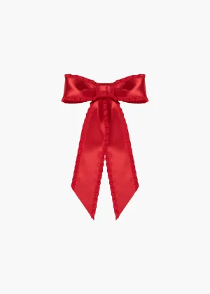 Harper Bow Barrette -- Cherry