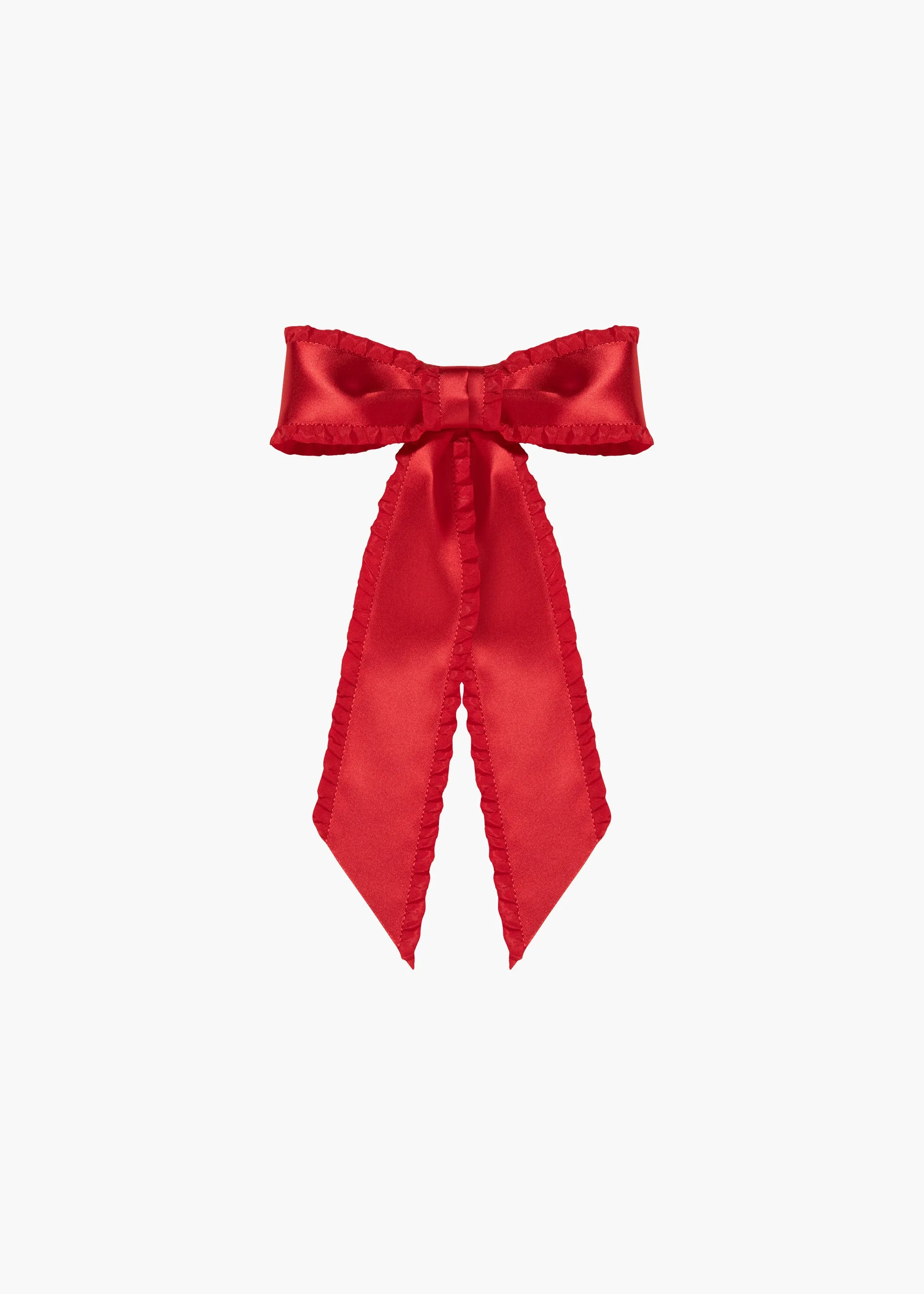 Harper Bow Barrette -- Cherry