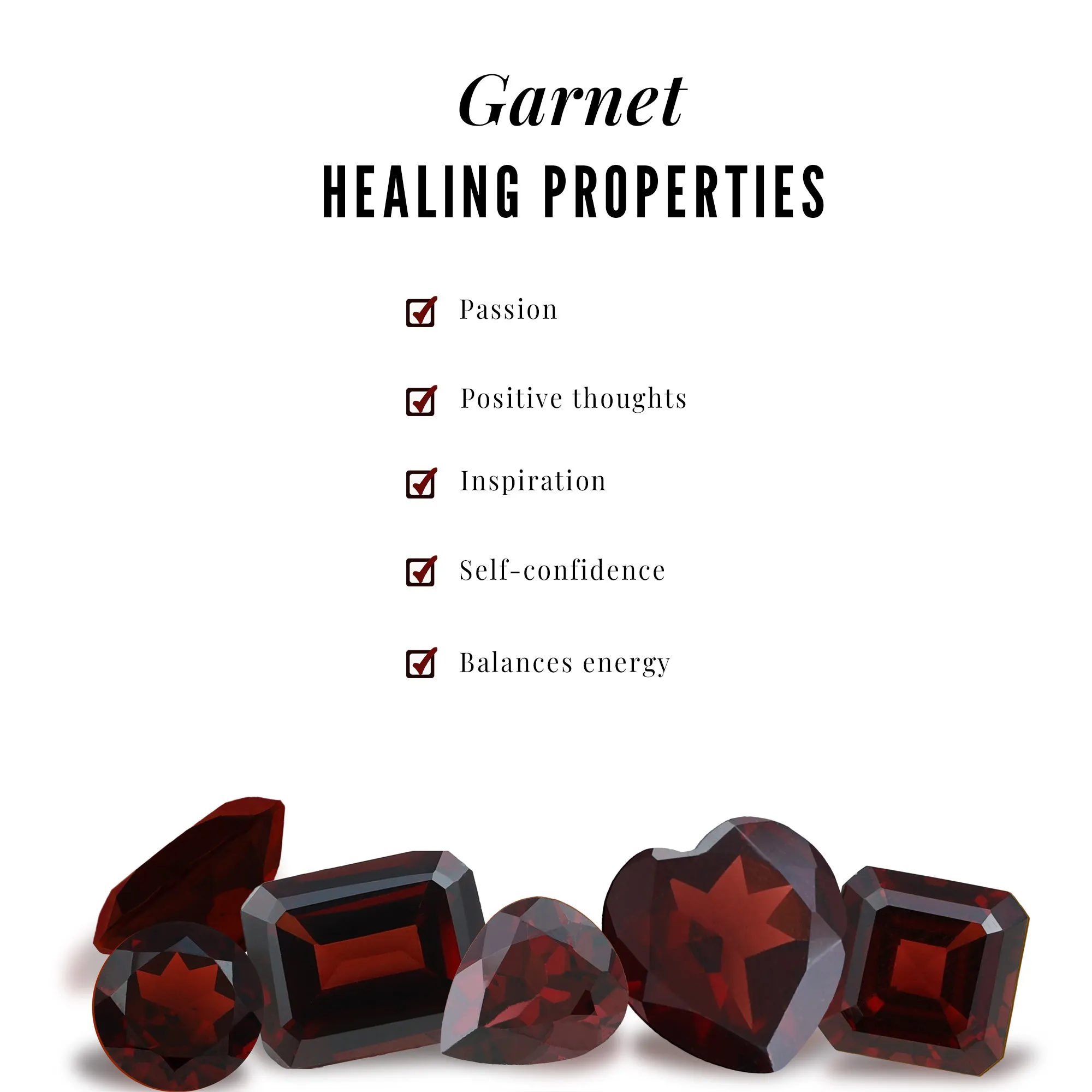 Heart Shape Garnet Solitaire Pendant Necklace