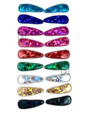 Holographic Scalloped Barrette