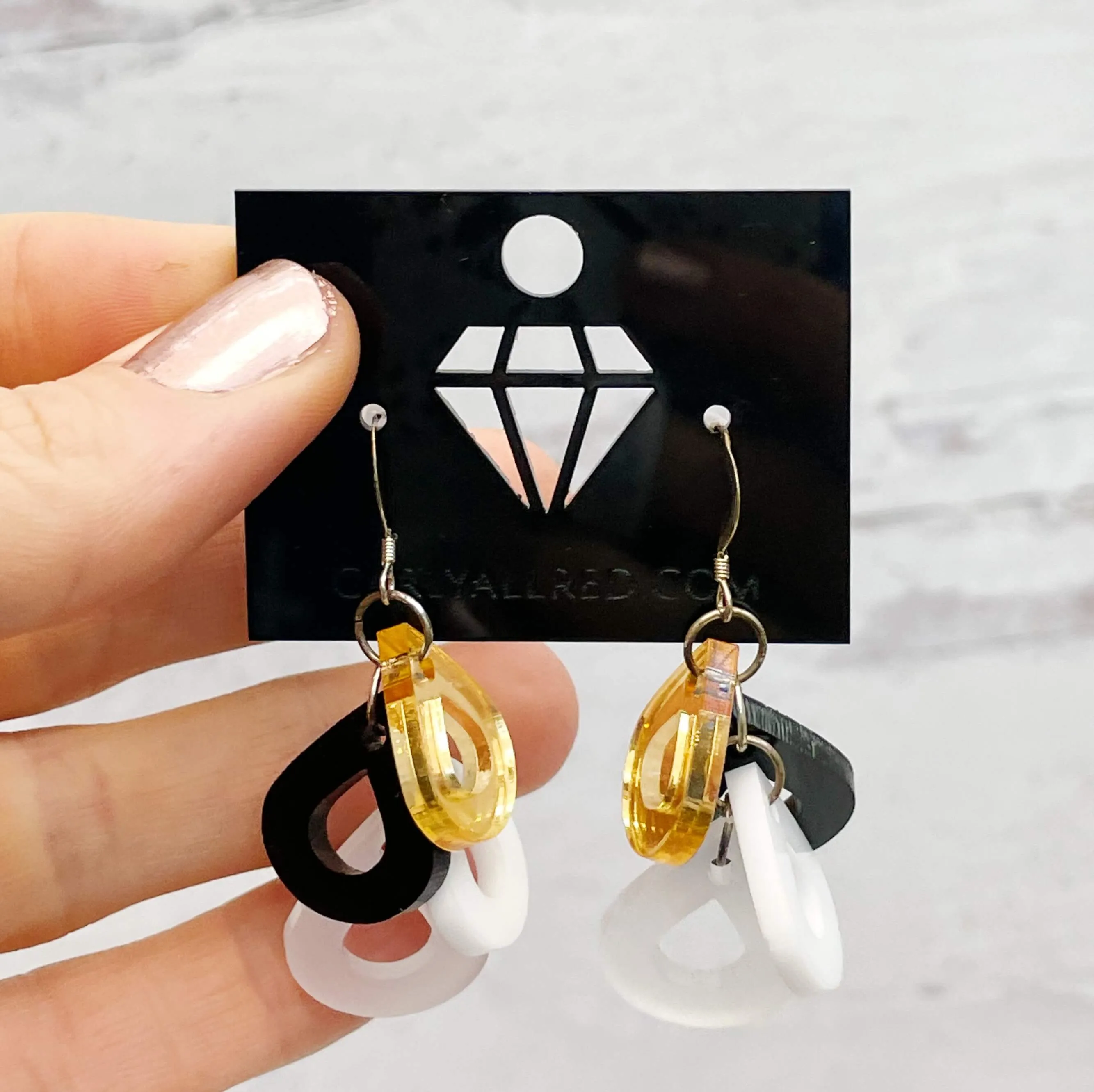 Lightweight Laser Cut Earrings - Chandelier