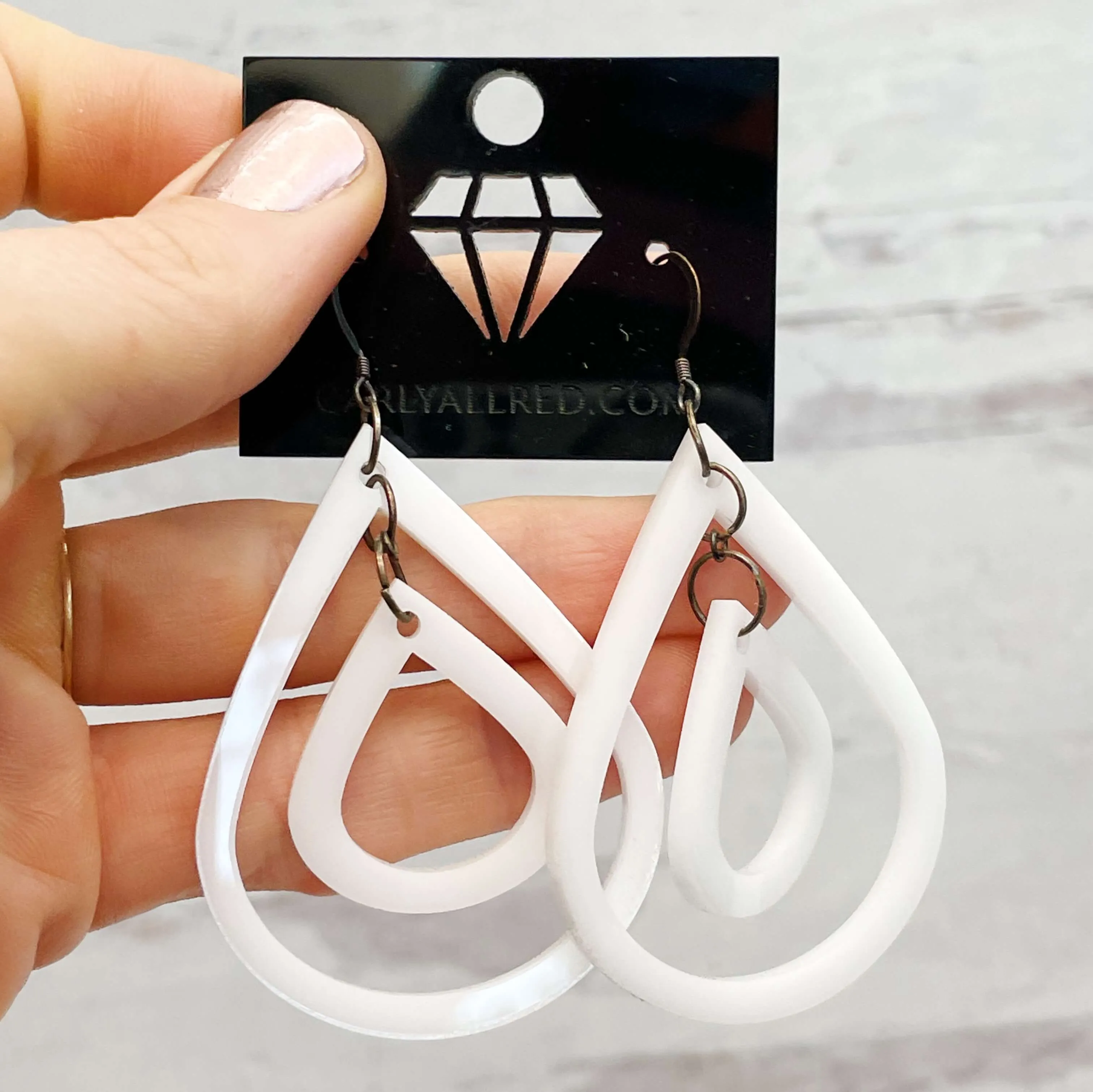 Lightweight Laser Cut Earrings - Chandelier