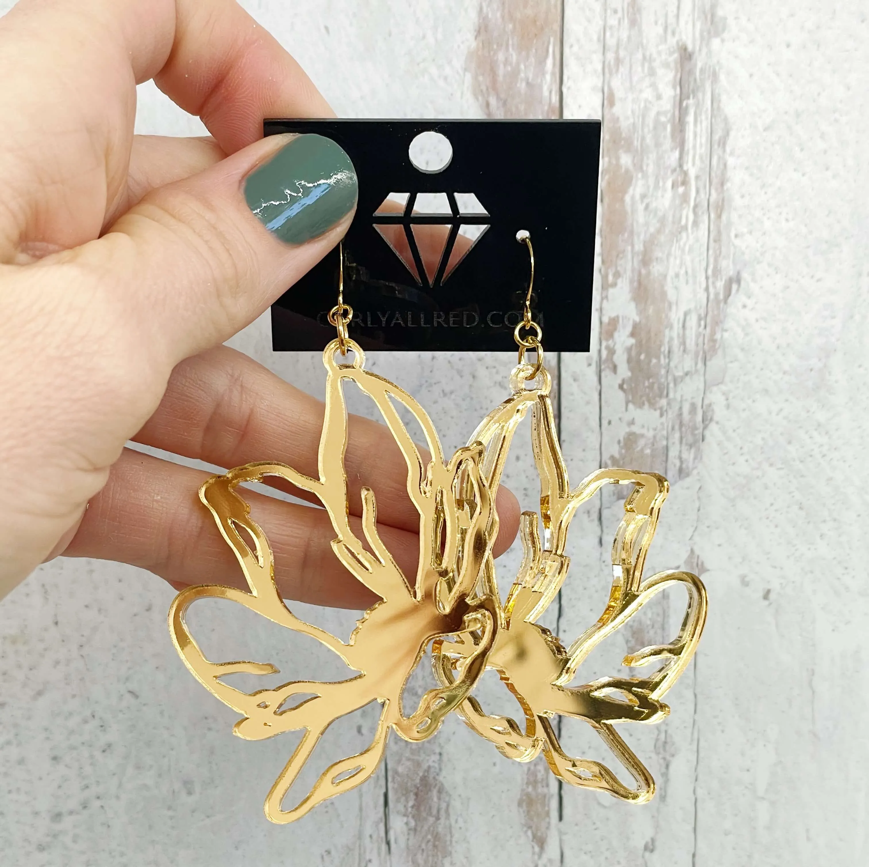 Lightweight Laser Cut Earrings - Magnolia