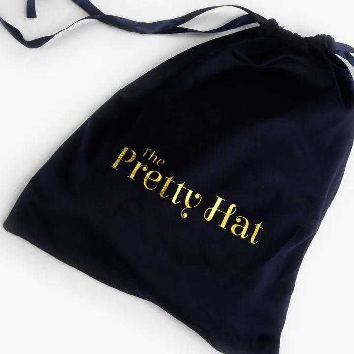 Lottie Oversized Satin Hair Bow - Navy