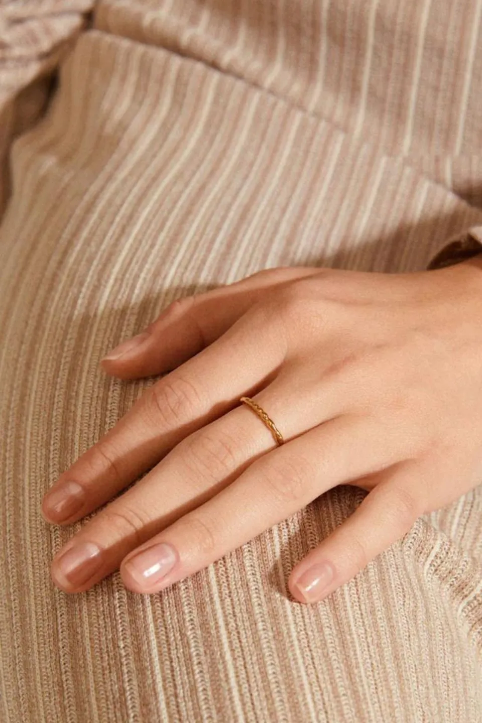 Lulu Recycled Chain StackGold Plated EOL Ring