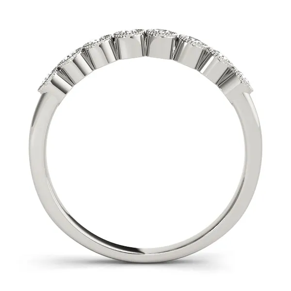 Luna Women's Diamond Milgrain Bezel Wedding Ring