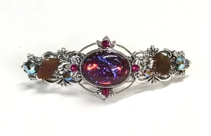 Mexican Glass Opal Hair Barrette