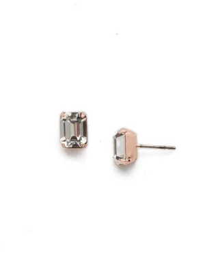Mini Emerald Cut Stud Earrings - EBY42RGCRY