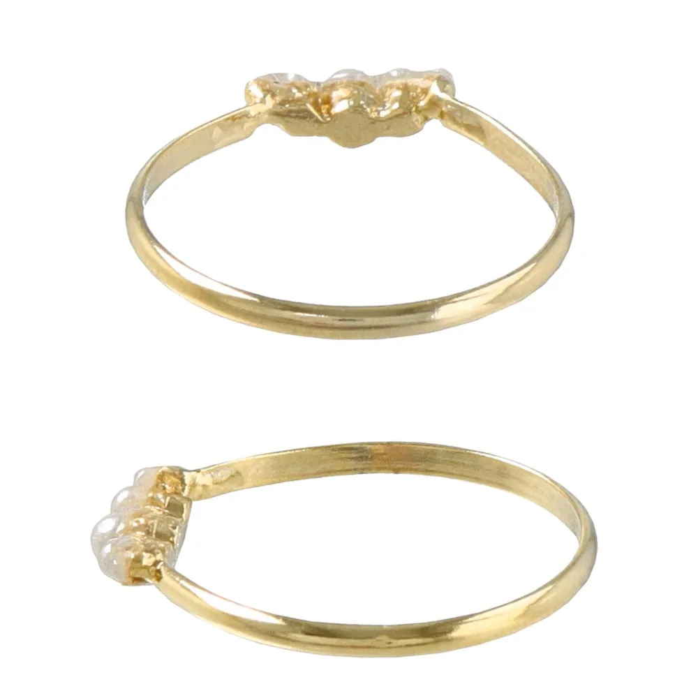 Multi Pearl Pinky Ring
