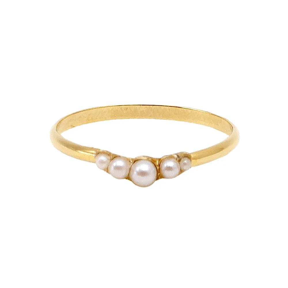 Multi Pearl Pinky Ring