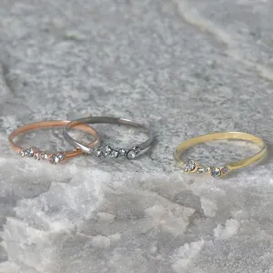 Multi Stone Pinky Ring