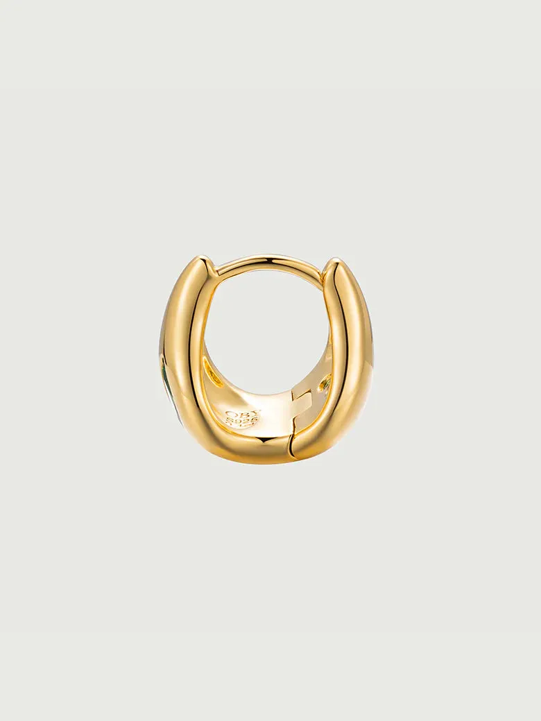 OBY Emerald Teardrop Hoop Earrings