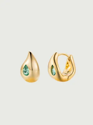 OBY Emerald Teardrop Hoop Earrings