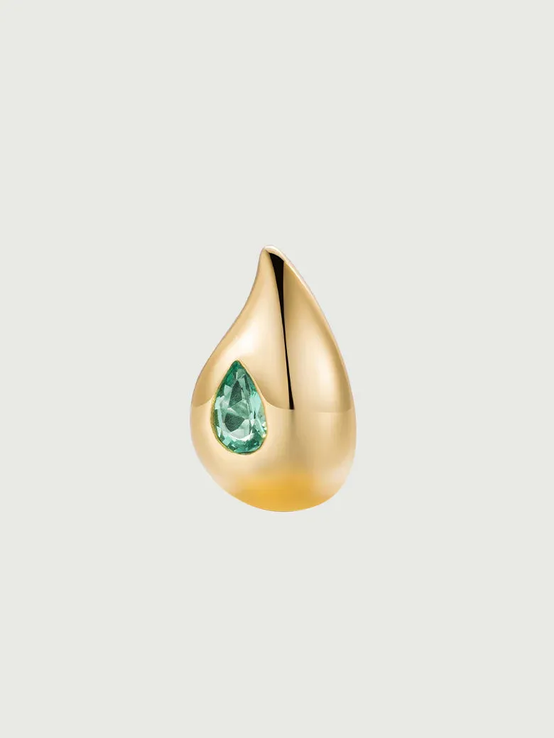 OBY Emerald Teardrop Hoop Earrings