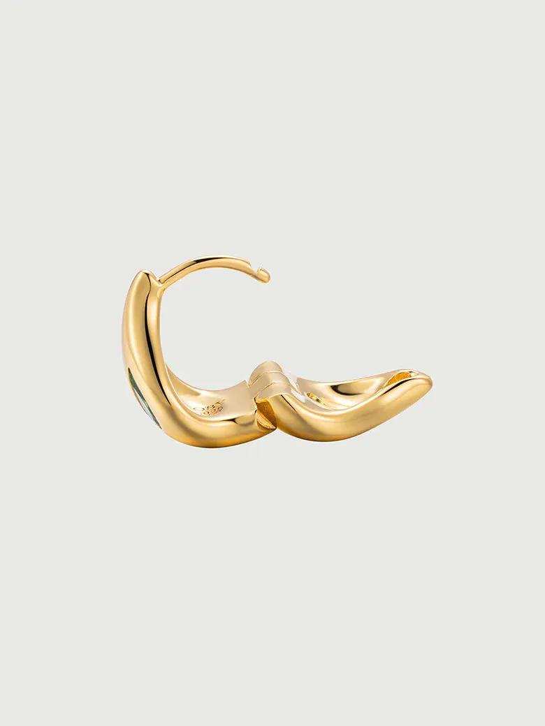OBY Emerald Teardrop Hoop Earrings